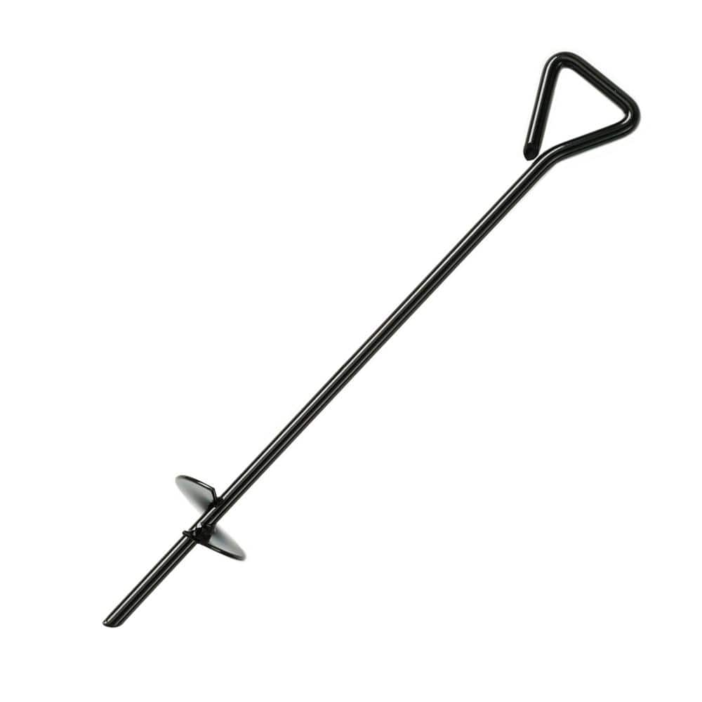Black Powder-Coated Steel Swing Set Ground Anchor Kit