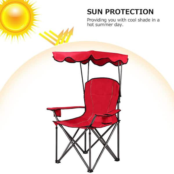 COSTWAY Portable Folding Picnic Double Chair W/ Umbrella Table Cooler Beach Camping