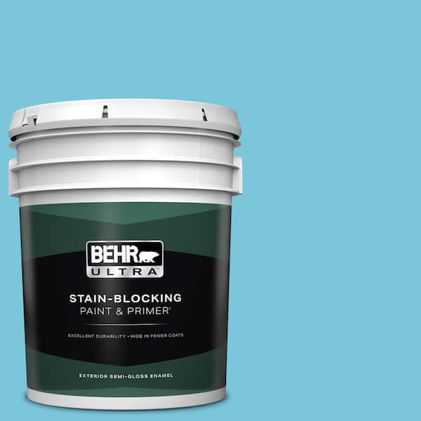 BEHR ULTRA 5 gal. #520B-4 Water Flow Semi-Gloss Enamel Exterior Paint & Primer