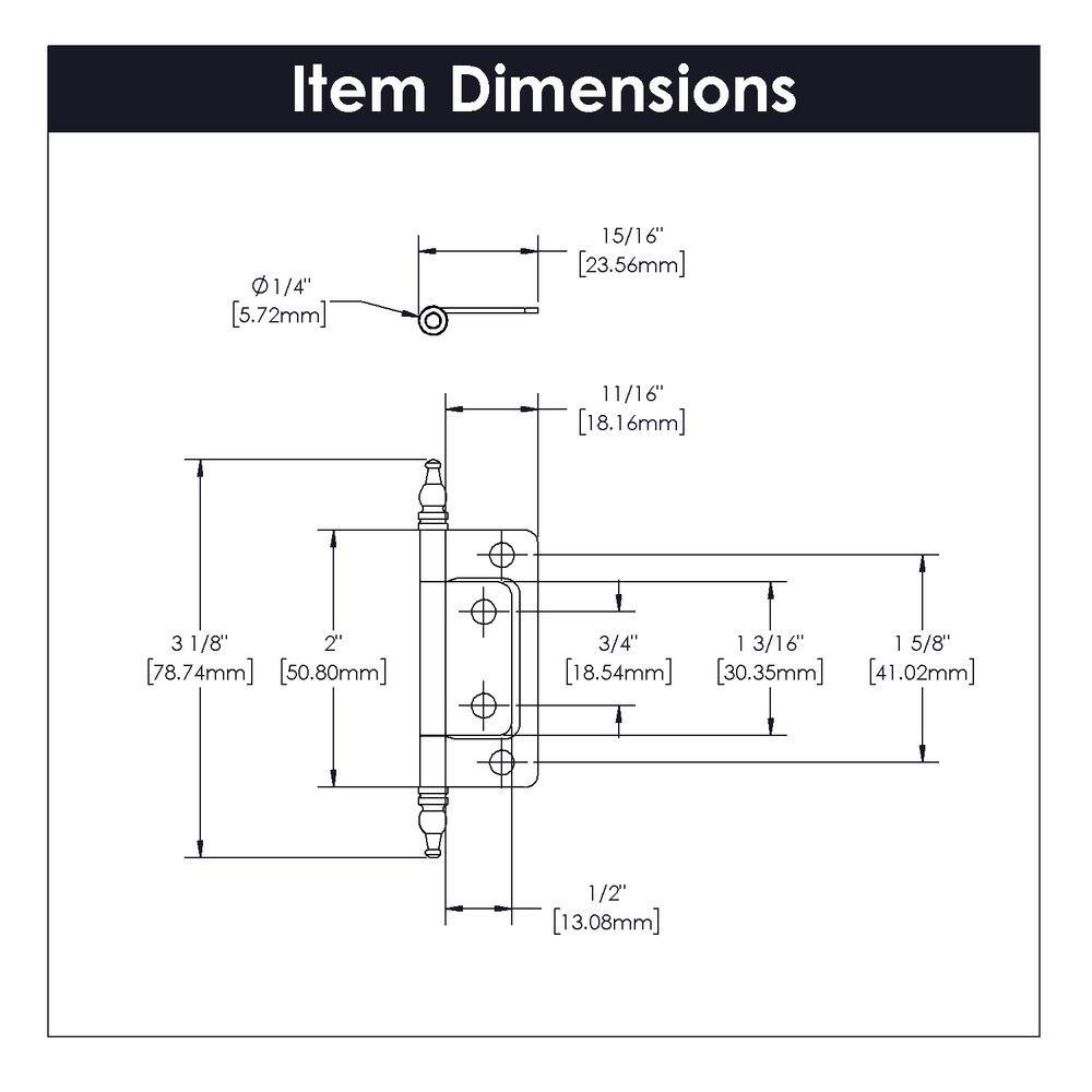 Silver Medallion Traditional Self-Closing Cabinet Hinge