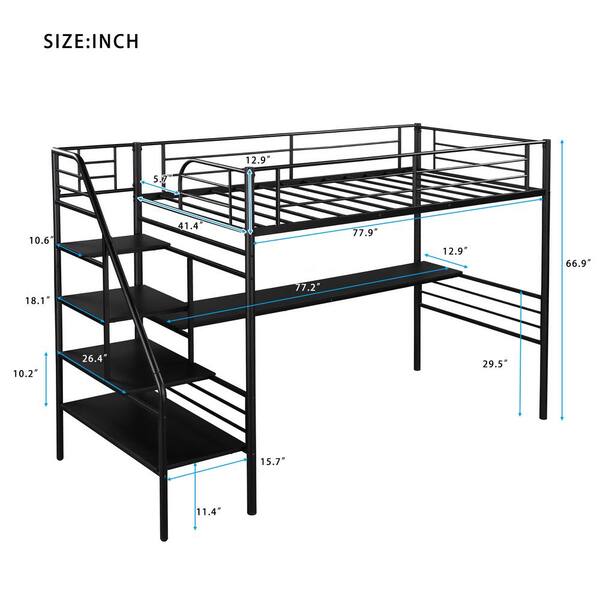 twin loft bed frame cheap