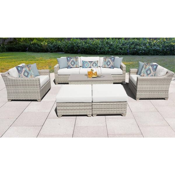 outdoor sectional white cushions