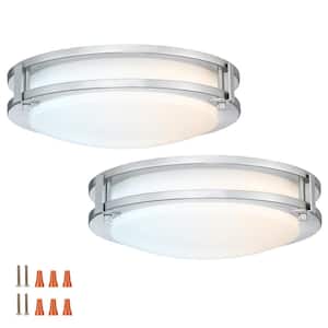 Color Temperature Selectable Ceiling Light 11 in. (2-Pack) Ripon Integrated LED Flush Mount Ceiling Light, Dimmable