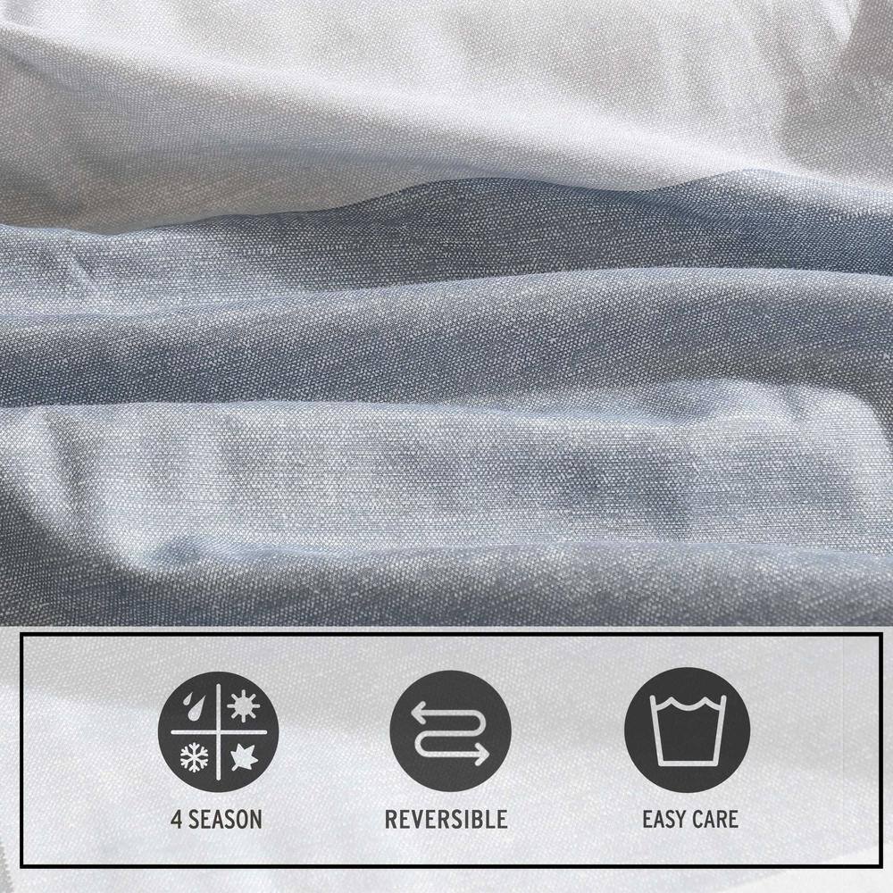 Gray Twin Microfiber Reversible Bedspread Set