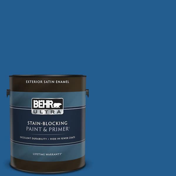 BEHR ULTRA 1 gal. #S-G-570 Sapphire Lace Satin Enamel Exterior Paint & Primer