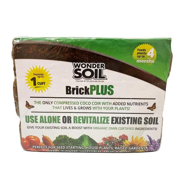 WONDER SOIL 7.5 Gal. Brick Plus Premium Organic Expanding Coco Coir with Worm Castings (3-Pack)