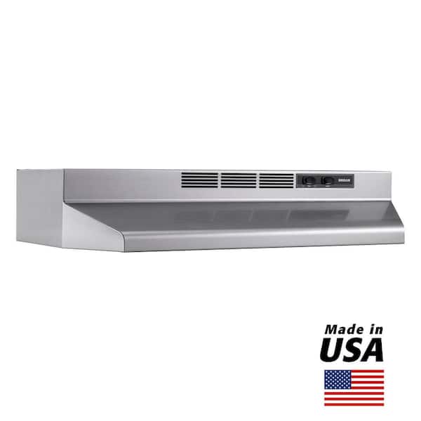 Broan-NuTone 41000 24 in. Ductless Under-Cabinet Range Hood in Stainless Finish