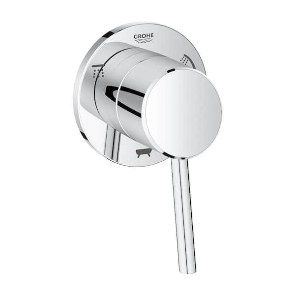 GROHE Concetto 1-Handle 3-Way Diverter Valve Only Trim Kit in StarLight Chrome (Valve Sold Separately)