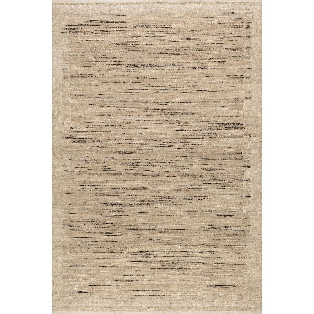 RUGS USA Evergreen Marled Jute Blend Beige 8 ft. x 10 ft. Indoor ...