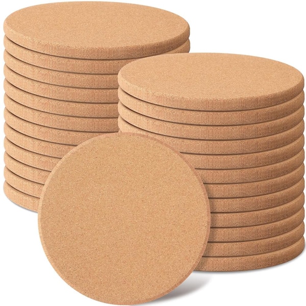 Cork Round Trivets 16-Pack 8 in. Heat Resistant Multifunctional Hot Pads