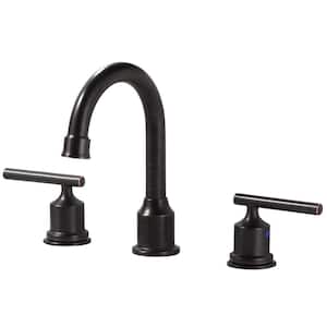 8 in. Widespread 3 Hole 2 Handle Bathroom Faucet in Oil Rubbed Bronze