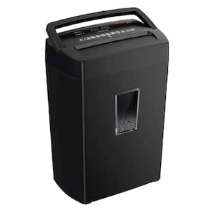 12-Sheet Cross Cut Paper Shredder 5.5 Gal. Home Office Heavy Duty Shredder for Paper Credit Card, Mail Staples in Black