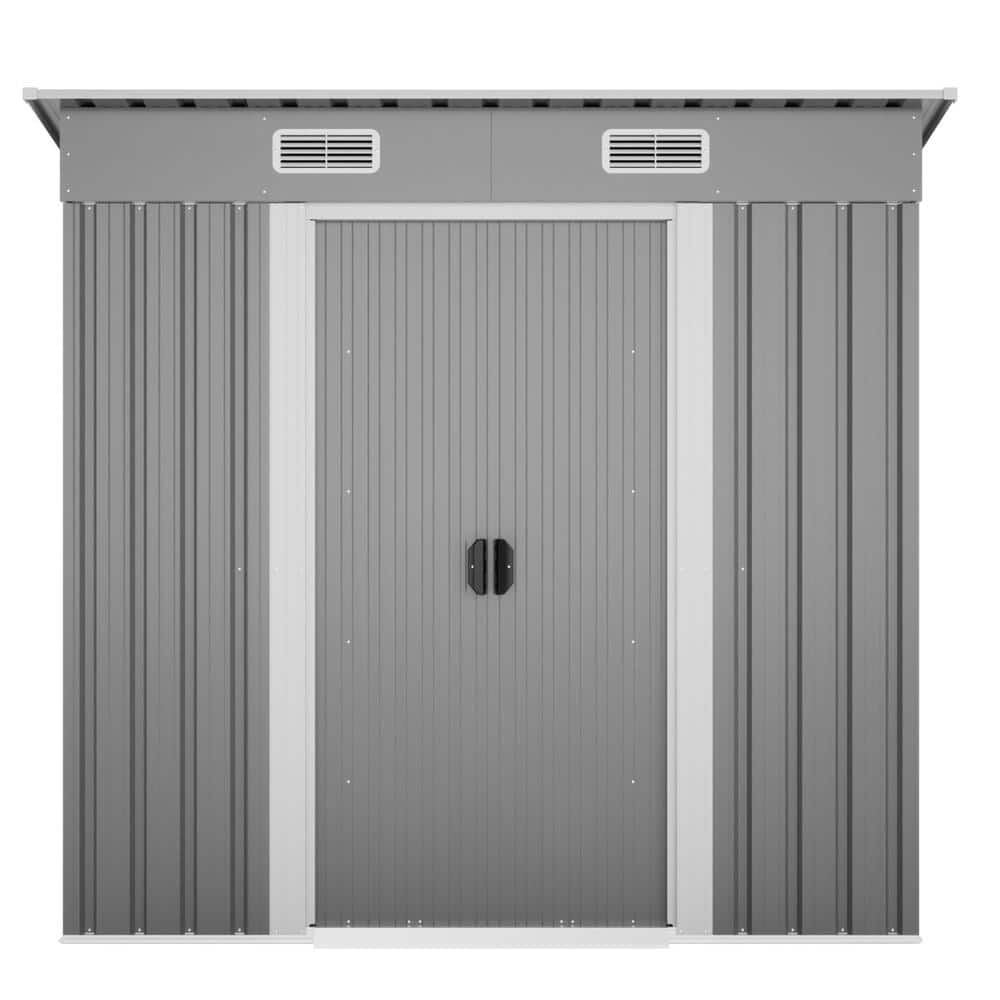 6 ft. W x 4 ft. D Metal Garden Sheds, Tool Storage Shed with Double Lockabl