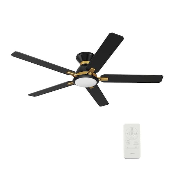 CARRO Byrness 60 in. Color Changing Integrated LED Indoor Matte Black 10-Speed DC Ceiling Fan with Light Kit/Remote Control