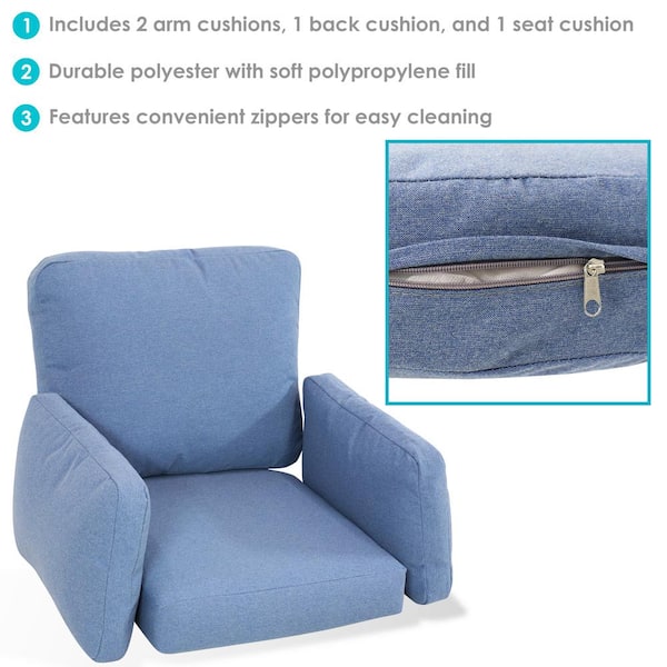 Bless international Outdoor 1.57'' Lounge Chair Cushion