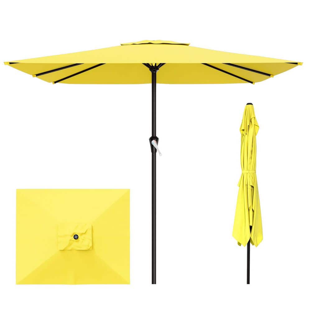 8 FT Rectangular Patio Umbrella in Yellow UPF 50+, Heavy Duty Outdoor Umbrella price history on PriceWatchPro