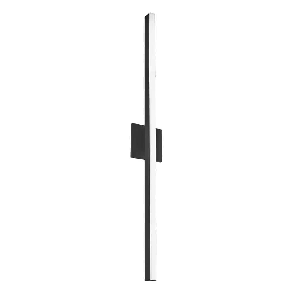 Vega Black Aluminum Dimmable LED Wall Sconce 37"