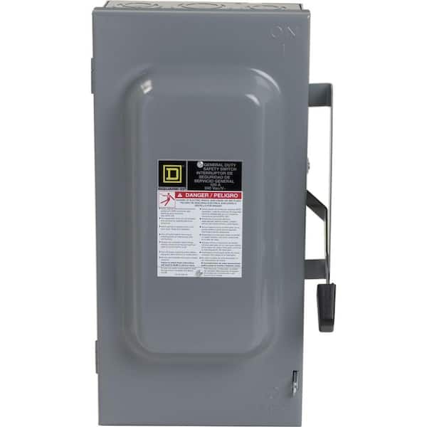 Square D 100 Amp 240-Volt 3-Pole 3-Phase Fused Indoor General Duty Safety Switch