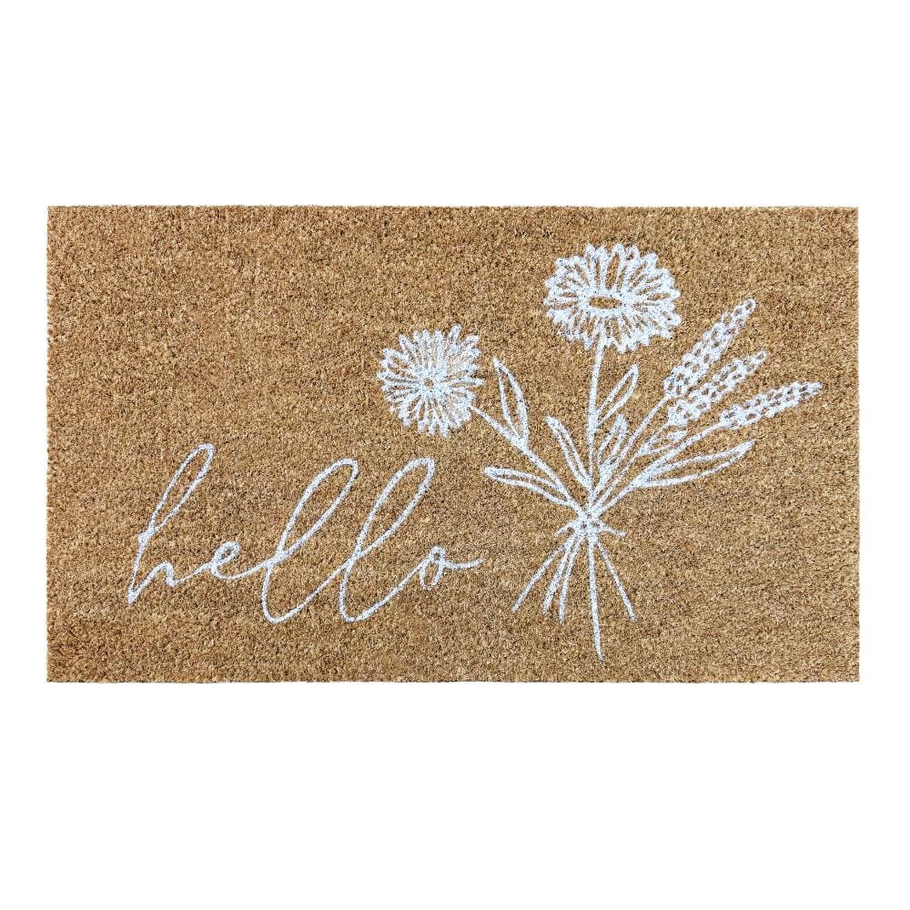 "White WildFlower Bouquet Doormat, 17""x29""" price history on PriceWatchPro