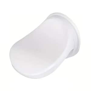 2-Pieces Wall Mounted Bathroom Shower Foot Rest with Suction Cup in White