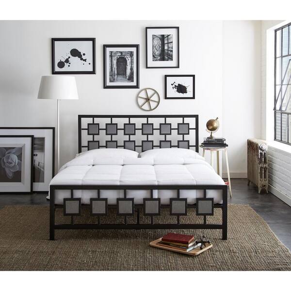 Rest Rite Sterling Black and Silver Twin Platform Bed