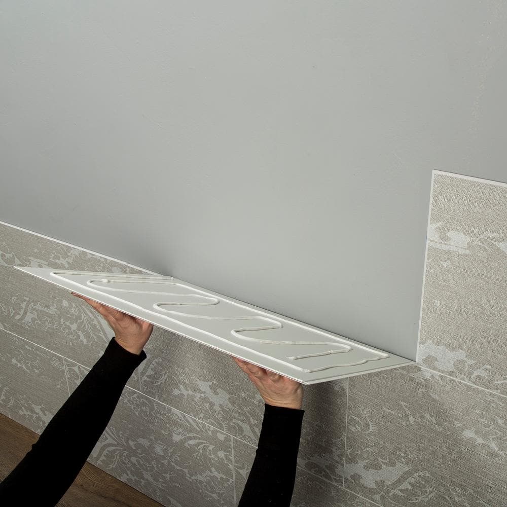 Woven Heather 25.6 in x 14.8 in Vinyl Waterproof Wall Tiles