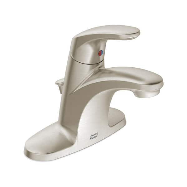 Colony Pro 4 in. Centerset Single-Handle Low-Arc Bathroom Faucet with Pop-Up Drain in Brushed Nickel
