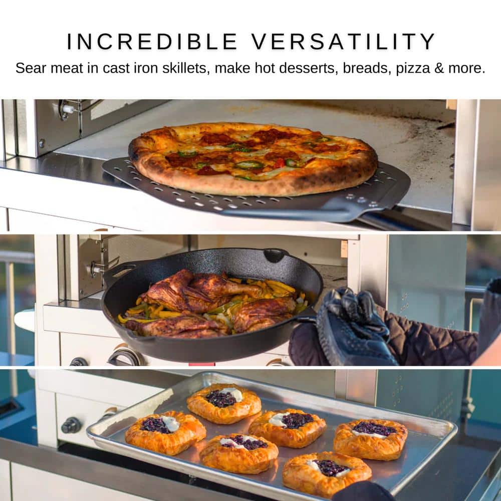 Stainless Steel 16-Inch Outdoor Gas Pizza Oven