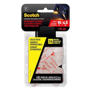 Scotch 1 in. x 1 in. Clear Extreme Mounting Squares Value Pack (36 Squares per Pack)