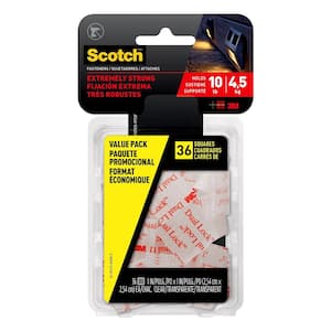 1 in. x 1 in. Clear Extreme Mounting Squares Value Pack (36 Squares per Pack)