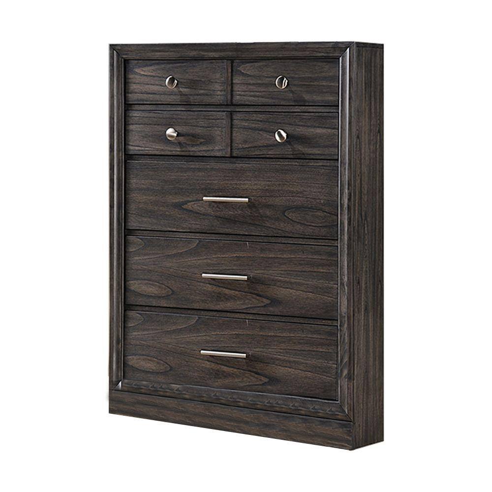 Benjara 17.1 In. Gray 5-Drawer Wooden Chest Of Drawers BM232917 - The ...