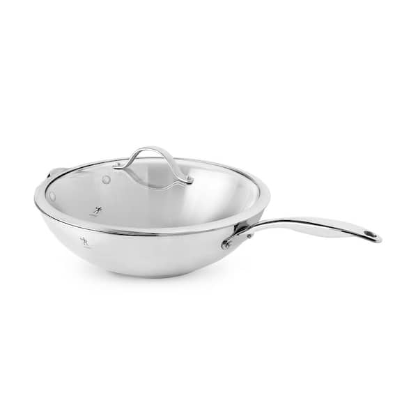 ZWILLING Aragon 12.5 in. Stainless Steel Wok with Lid Gas, Induction, Electric Compatible