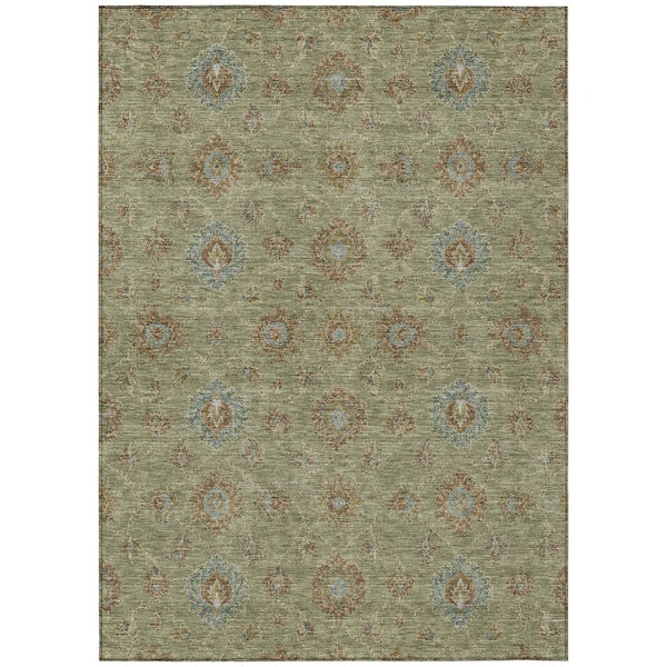 Chantille Machine Washable Indoor/Outdoor Abstract ACN3023 Sage 10 ft. x 14 ft. Area Rug