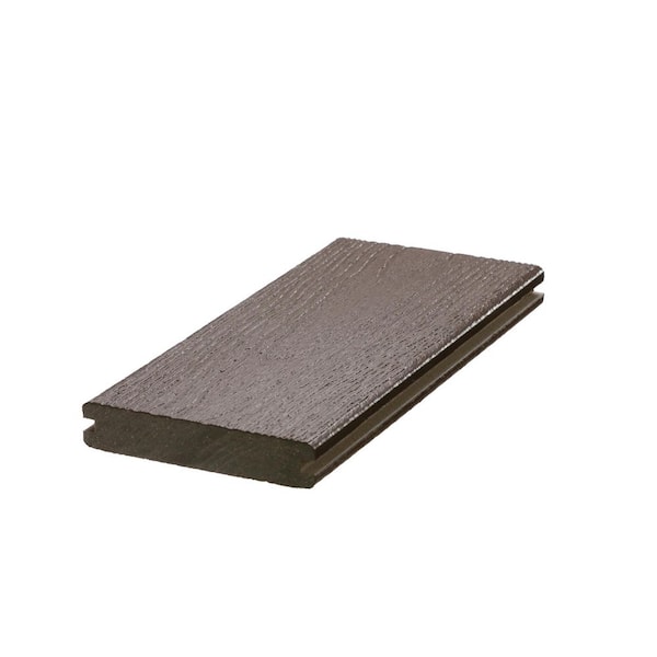 DuxxBak Optima Dekk 1 in. x 6 in. x 20 ft. Black Walnut Grooved