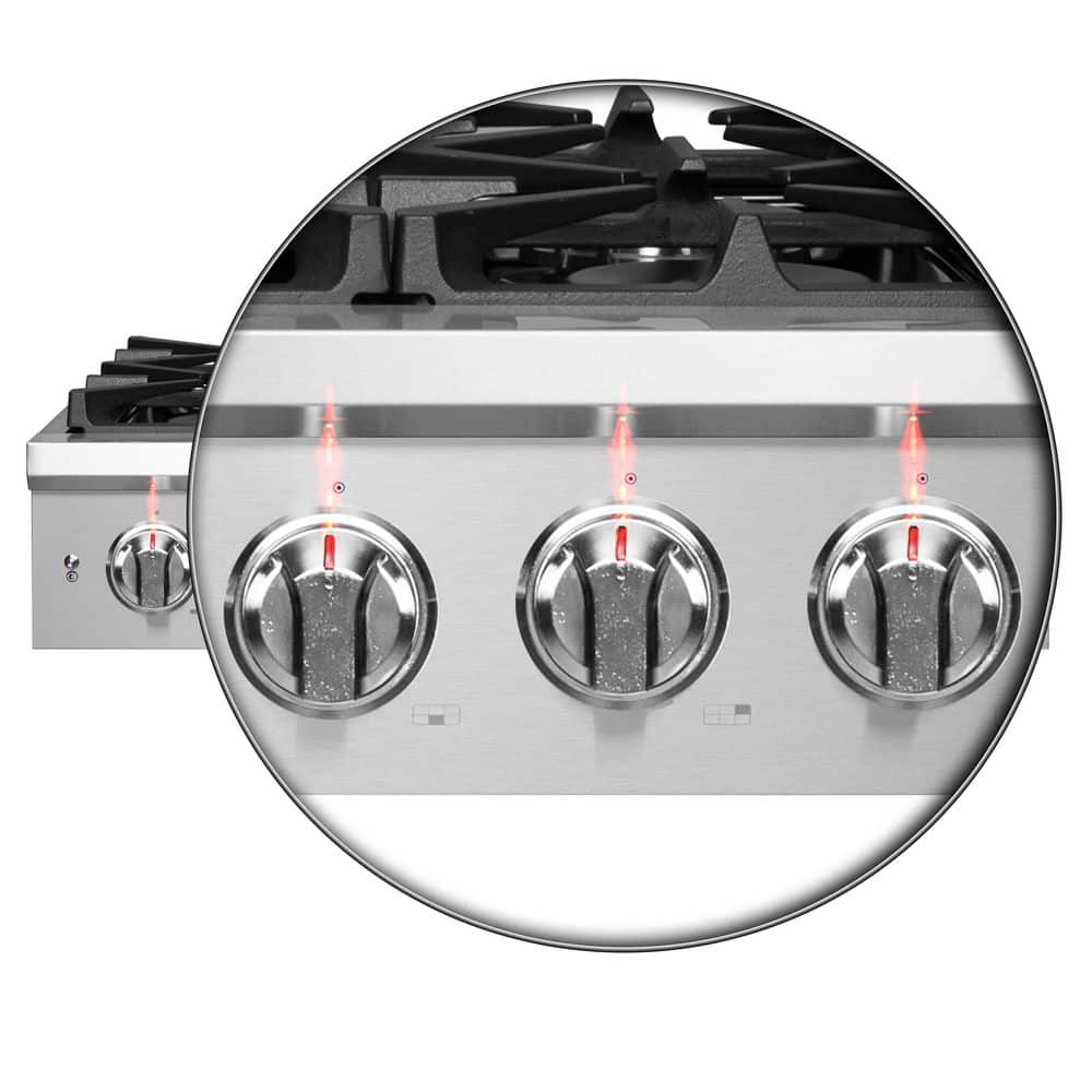 36" Stainless Steel 6 Burner Propane Gas Rangetop