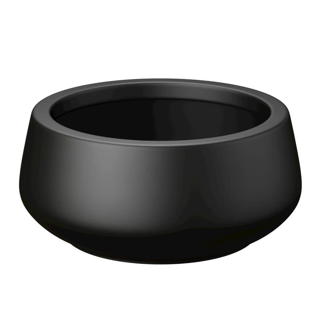 17 in. Large Charcoal Black Concrete Round Planter / Pot with Drainage Holes price history on PriceWatchPro
