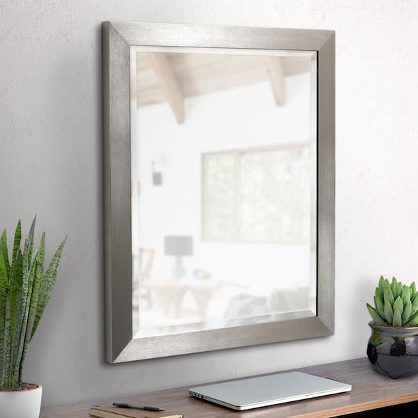 Style Selections 26-in W x 32-in H Silver Beveled Wall Mirror in the Mirrors  department at