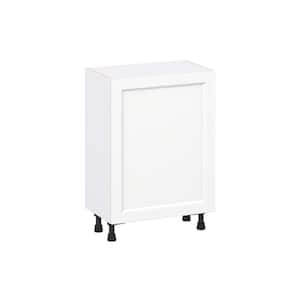 Laramie 24 in. W x 14 in. D x 34.5 in. H Assembled Full Height Door Base Kitchen Cabinet in Painted Bright White