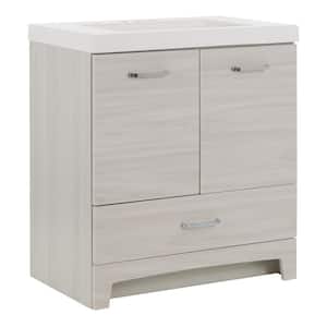 Stancliff 30.5 in. W x 18.8 in. D x 34.3 in. H Freestanding Bath Vanity in Elm Sky with White Cultured Marble Top
