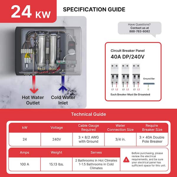 ATMOR PRO XTP Series 24kW GPM Self-Modulating Electric