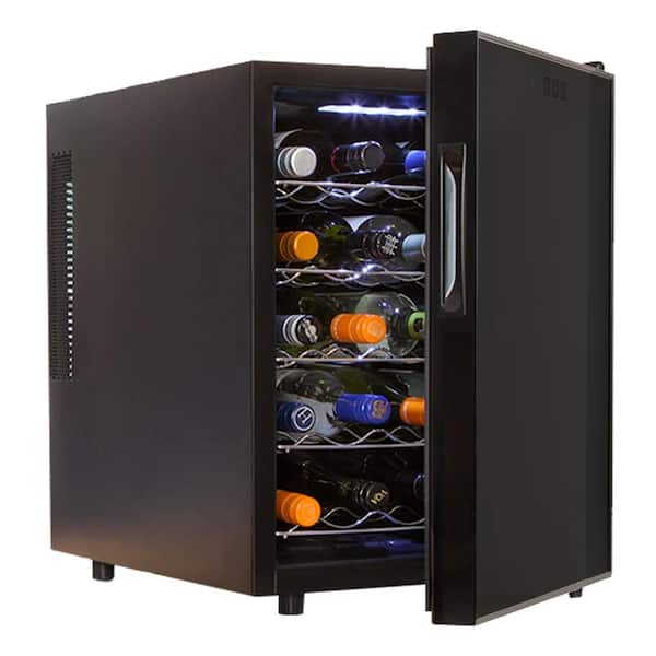 Koolatron 20 Bottle Wine Cooler, Black 1.7 cu. ft.. (48L) Freestanding Thermoelectric Wine Fridge