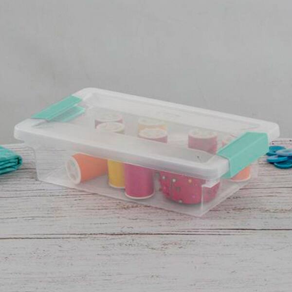 Sterilite 6 Qt. Mini Clip Plastic Storage Boxes (6 Pack) & Clip Box Totes  (12 Pack) 6 x 19698606 + 12 x 19618606 - The Home Depot