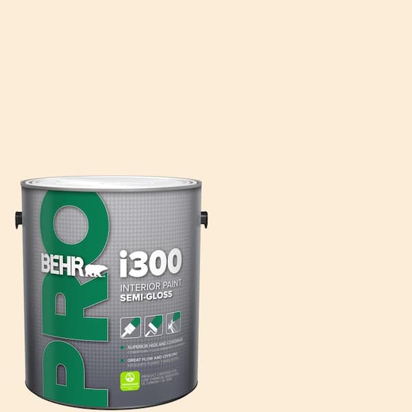 BEHR PRO 1 gal. #310E-1 Cancun Sand Semi-Gloss Interior Paint