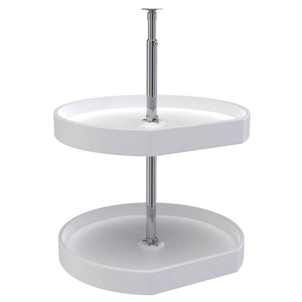 RevAShelf 20 in. White D Shaped 2 Shelves Lazy Susan 701220