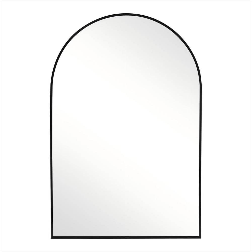 Modern Sophistication: Black 24 in. W x 36 in. H Arched Alloy Aluminium Fra
