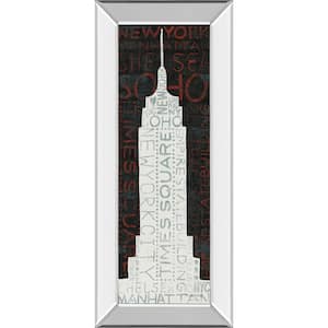 "Empire State Building" By Micheal Mullan Mirror Framed Print Wall Art 18 in. x 42 in.