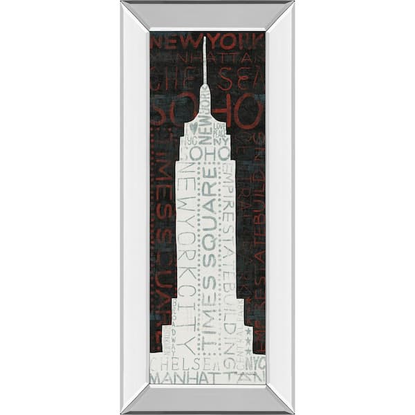 Classy Art "Empire State Building" By Micheal Mullan Mirror Framed Print Wall Art 18 in. x 42 in.