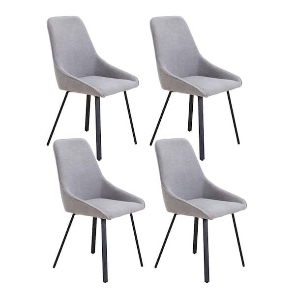 Donason Gray Fabric Dining Chairs (Set of 4)