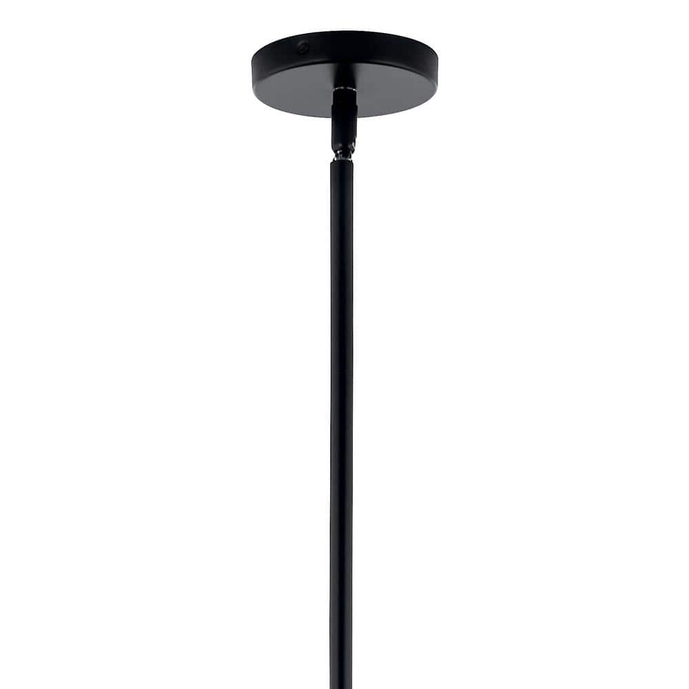 Black Steel 12-Light Sputnik Chandelier with Clear Glass Shades