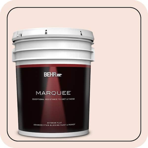 BEHR MARQUEE 5 gal. #W-D-120 Bleached Shell Flat Exterior Paint & Primer